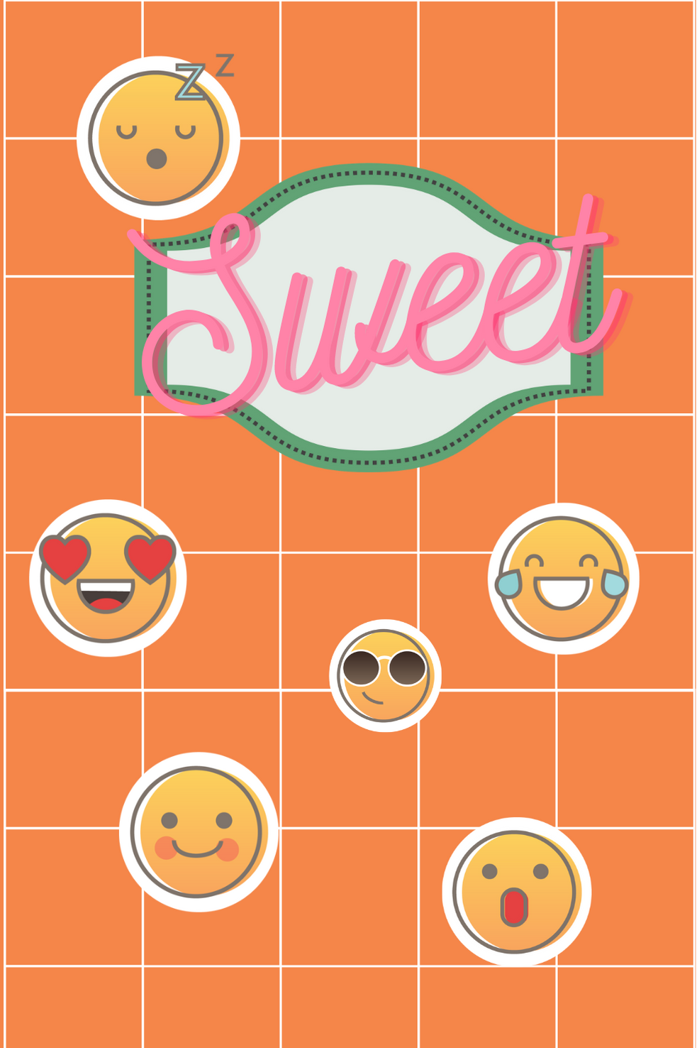 03. Rainbow emoji journal cover orange