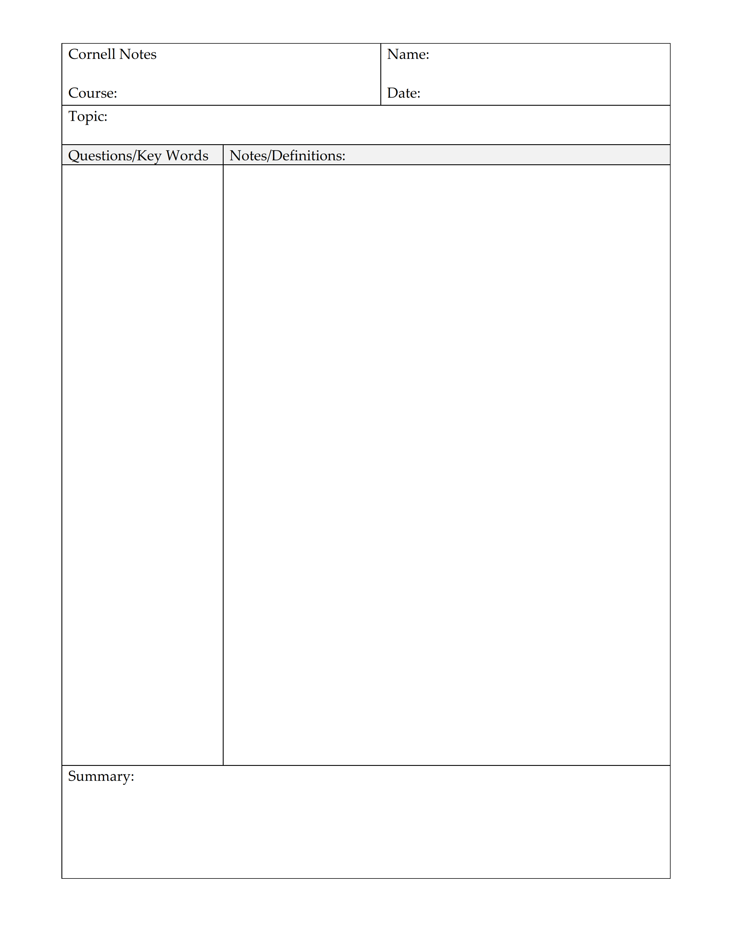 Cornell Notes free sample_002